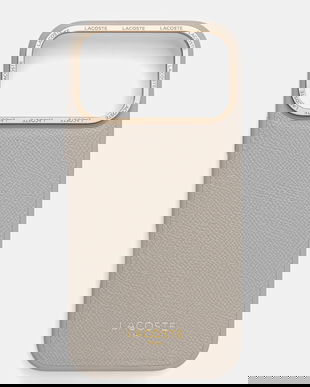 Lacoste husă pentru telefon iPhone 17 Pro Max culoarea bej, LCHMP17XPCEGT