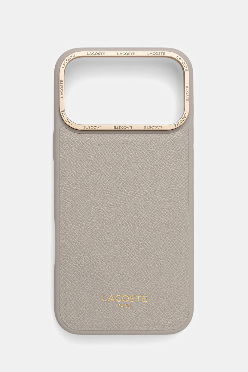 Lacoste husă pentru telefon iPhone 17 Pro Max culoarea bej, LCHMP17XPCEGT