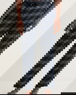 Lindbergh pantaloni pijama bumbac culoarea bleumarin, cu imprimeu, 30.997527