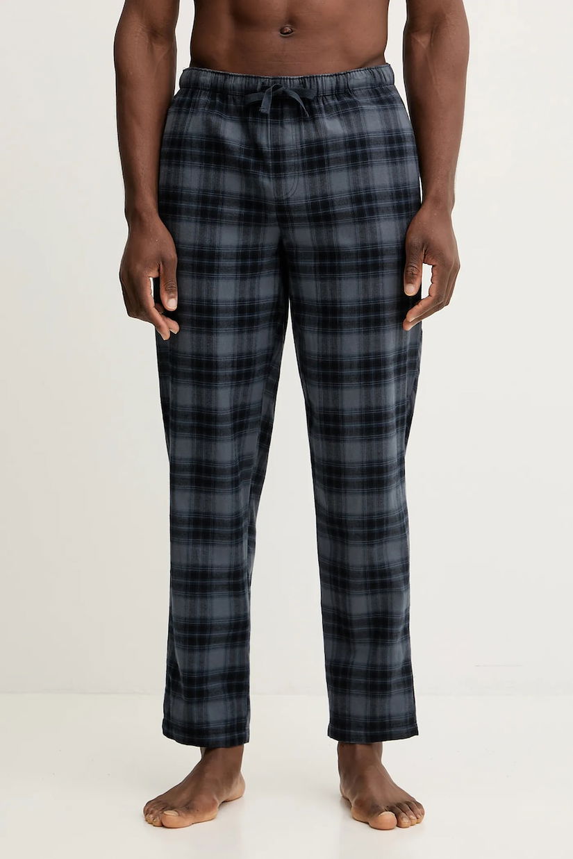 Lindbergh pantaloni pijama bumbac culoarea bleumarin, cu imprimeu, 30.997527