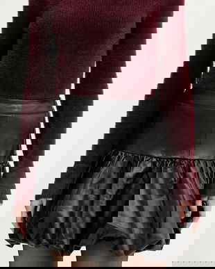 Morgan fustă culoarea negru, mini, evazați, JED