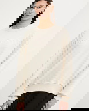 Marc O'Polo hanorac de bumbac culoarea bej, uni, 600407354175