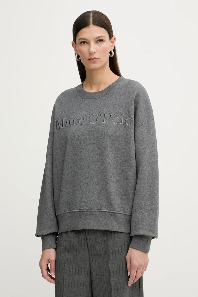 Marc O'Polo hanorac de bumbac culoarea gri, uni, 600407354175