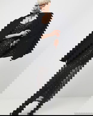 Medicine rochie culoarea negru, maxi, mulata