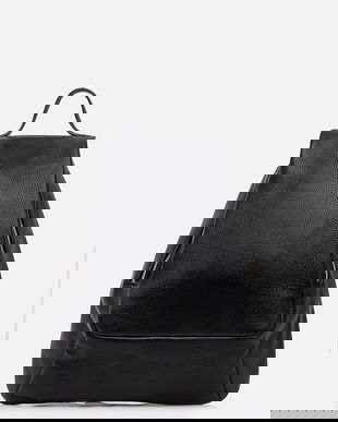 Answear.LAB ghiozdan de piele culoarea negru, mic, neted