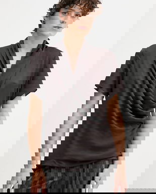 Joseph Ribkoff bluză culoarea maro, uni, 253237F25