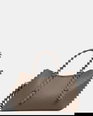 Answear.LAB poseta de piele culoarea bej