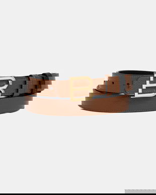 Bally curea de piele cu două fețe culoarea bej, WBG00B