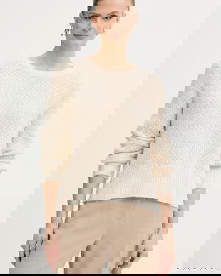 Morgan pulover din amestec de lână MPAUL culoarea bej, MPAUL