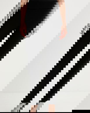 Joseph Ribkoff pantaloni culoarea alb, mulată, high waist, 144092