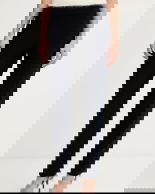 Joseph Ribkoff pantaloni culoarea alb, mulată, high waist, 144092