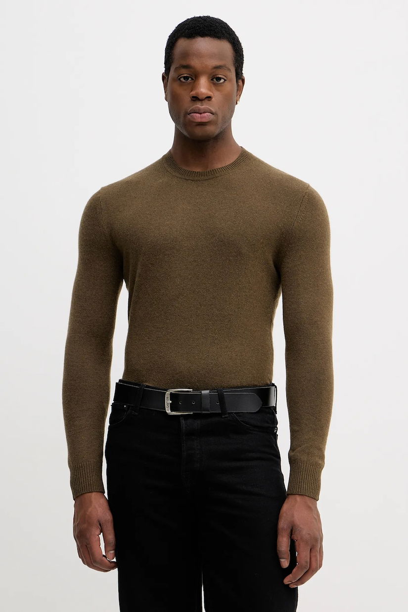 Sisley pulover din amestec de lână culoarea gri, light, 102HS1B17