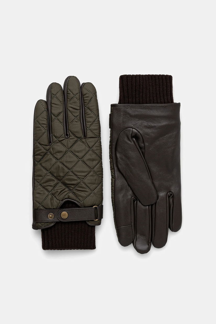 Barbour mănuși culoarea verde, MGL0135