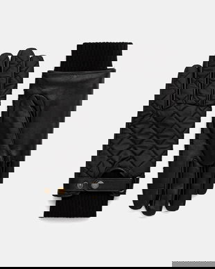 Barbour mănuși culoarea verde, MGL0135