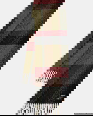 Barbour fular culoarea verde, cu imprimeu, USC0391