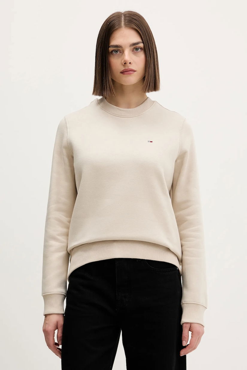 Tommy Jeans bluză culoarea turcoaz, uni, DW0DW19959