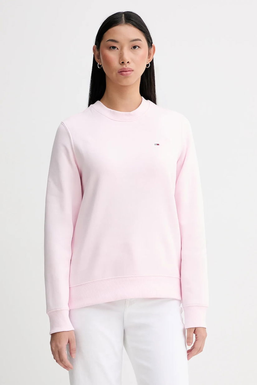 Tommy Jeans bluză culoarea turcoaz, uni, DW0DW19959