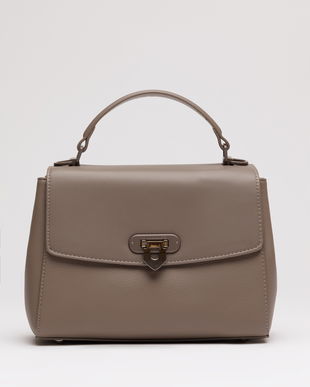 Geanta gri din piele ecologica cu model structurat