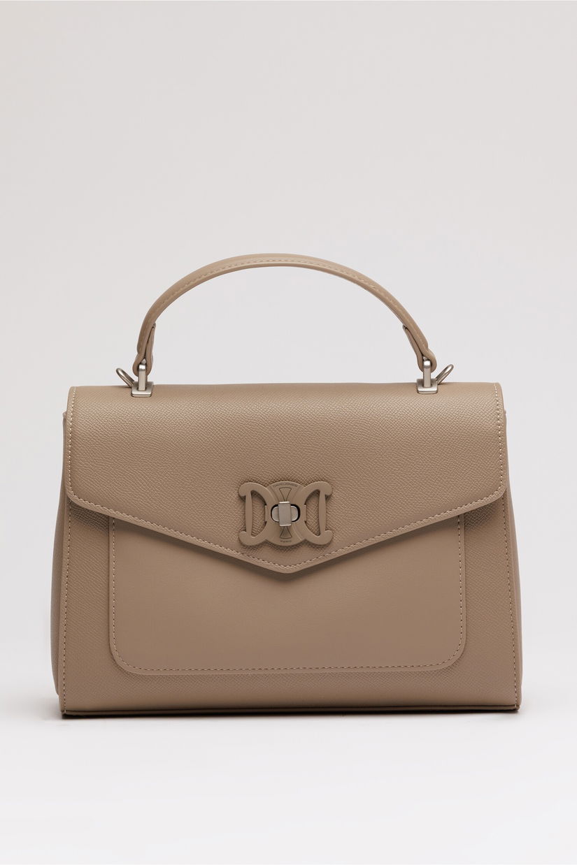 Geanta taupe office din piele ecologica