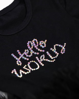 Body cu tutu și cristale Swarovski  Hello World  68 cm