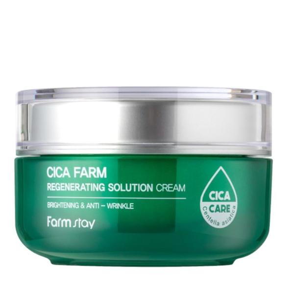 Crema Regeneranta cu Extract de Centella Asiatica - FarmStay Cica Farm Regenerating Solution Cream, 50 ml