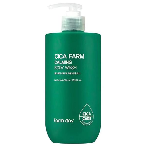 Gel de Dus Calmant cu Extract de Centella Asiatica - FarmStay Cica Farm Calming Body Wash, 500 ml