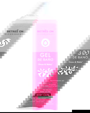 Gel de Dus cu Aroma de Capsuni si Frisca - Betres ON Gel de Bano Fresa &amp; Nata Provitamina B5 Body Care, 750 ml
