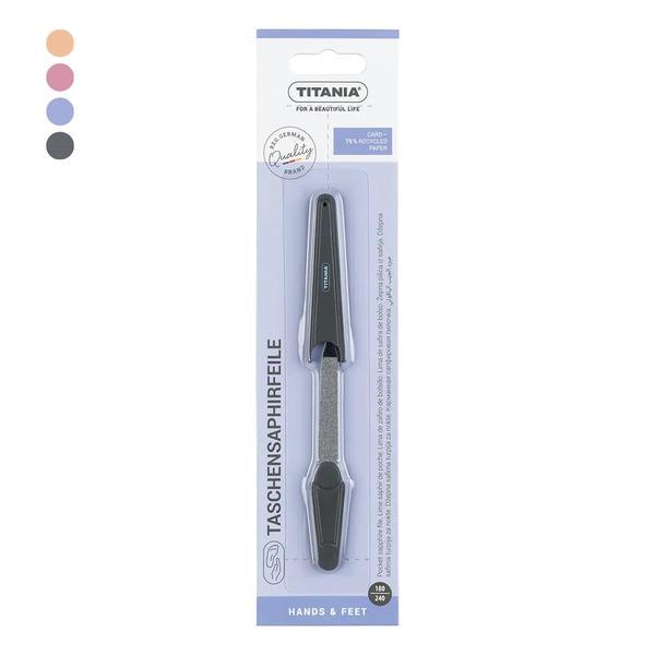 Pilă de buzunar pentru unghii Titania 180/240, 1048B
