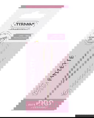 Pensetă gene spr&acirc;ncene aurită cu v&acirc;rf &icirc;nclinat Titania 1060/GB