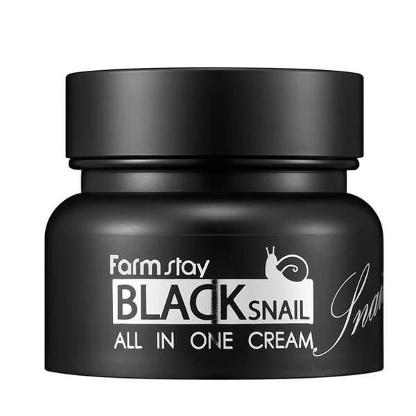 Crema Regeneranta Multifunctionala cu Extract de Melc Negru – Farmstay Black Snail All-In-One Cream, 100 ml