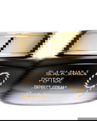 Crema Ultra Hidratanta cu Extract de Melc Negru si Peptide - Farmstay Black Snail &amp; Peptide 9 Perfect Cream, 55 ml