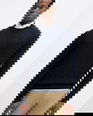 BOSS pulover din amestec de cașmir culoarea bleumarin, light, 50549975