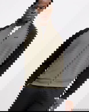 BOSS Green bluza culoarea verde, neted, 50553566