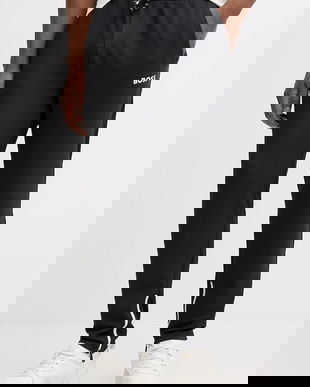 BOSS Green pantaloni de trening culoarea negru, cu imprimeu, 50554379