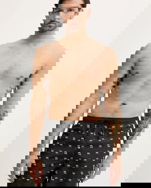 Karl Lagerfeld pantaloni scurti de baie IKON culoarea negru, A3M46007