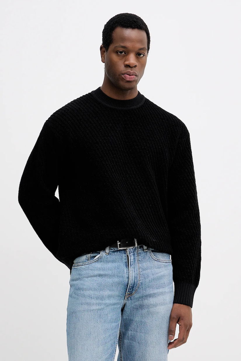 BOSS Orange pulover din amestec de lână culoarea negru, light, 50548666