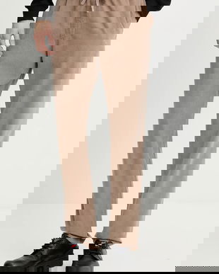 Tommy Jeans pantaloni de catifea cord culoarea maro, drept, DM0DM21997