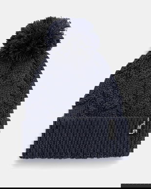 Jack Wolfskin căciulă Pompom culoarea bleumarin, de lână, 1905092