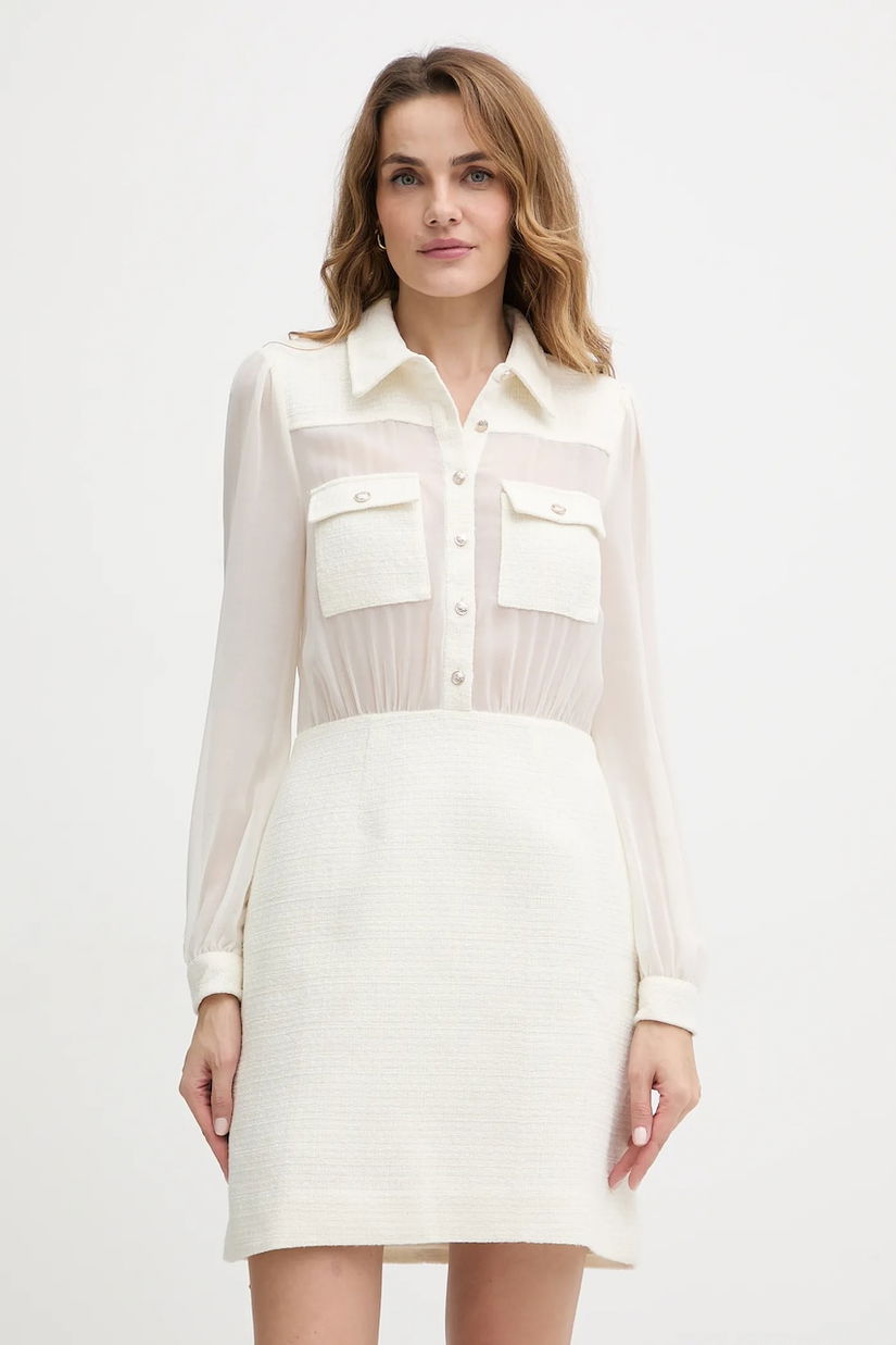 Morgan rochie culoarea bej, mini, drept, RTWINA