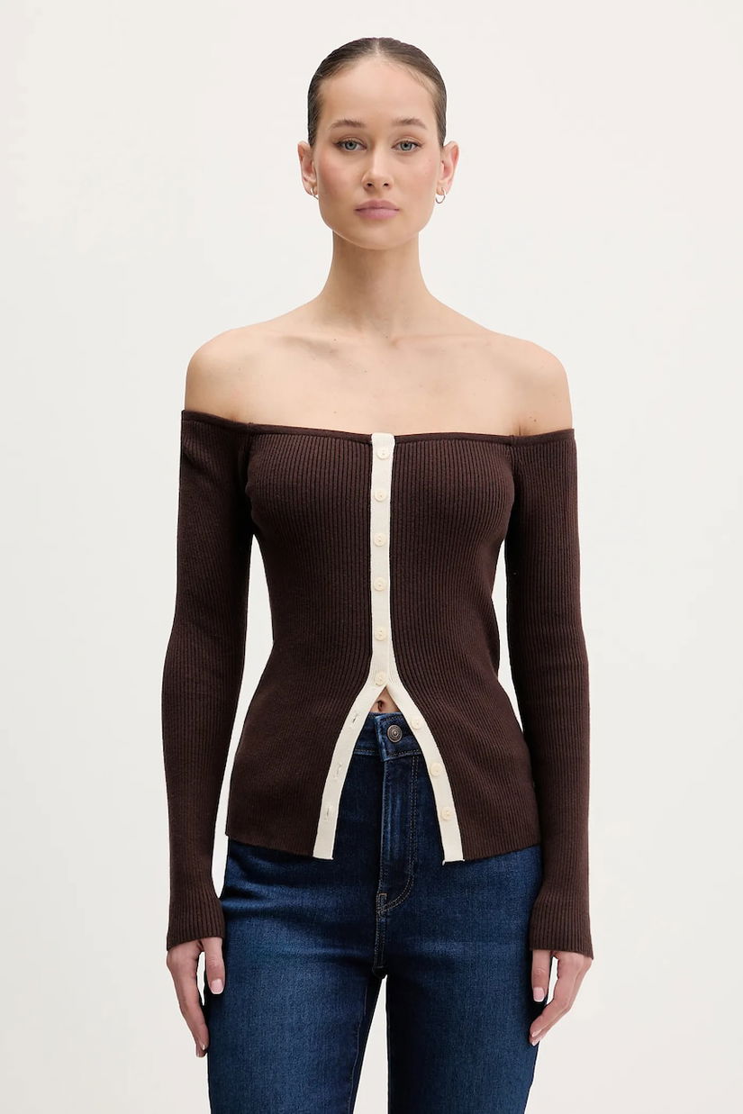 Abercrombie & Fitch pulover culoarea maro, KI150-5429-480