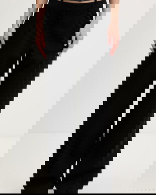 Karl Lagerfeld Jeans pantaloni culoarea negru, drept, high waist, B1W10085