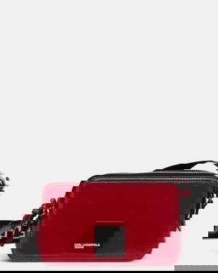 Karl Lagerfeld Jeans borseta culoarea rosu, B1W30137