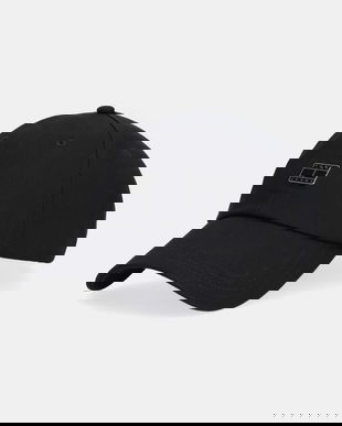 Tommy Jeans șapcă de baseball din bumbac culoarea negru, AW0AW18096