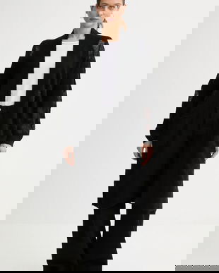 United Colors of Benetton pulover din amestec de lână culoarea negru, 18L4EN00J