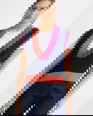 United Colors of Benetton vestă din amestec de lână culoarea albastru marin, 16YCE403M