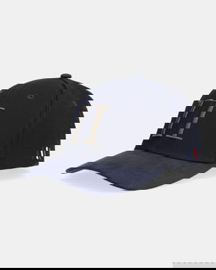 Les Deux șapcă de baseball din bumbac culoarea albastru marin, 1001780