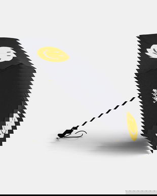 Moschino umbrela culoarea negru, 9090