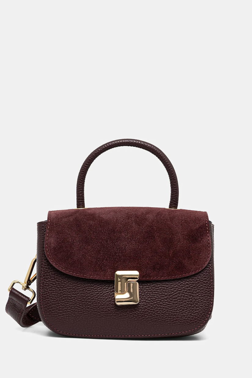 Answear.LAB poseta de piele culoarea bordo