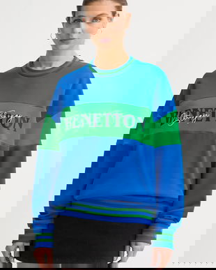 United Colors of Benetton hanorac de bumbac x Stranger Things cu imprimeu, 342ZU10BA