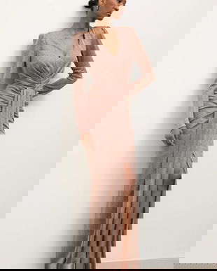 Answear.LAB rochie culoarea portocaliu, maxi, mulata